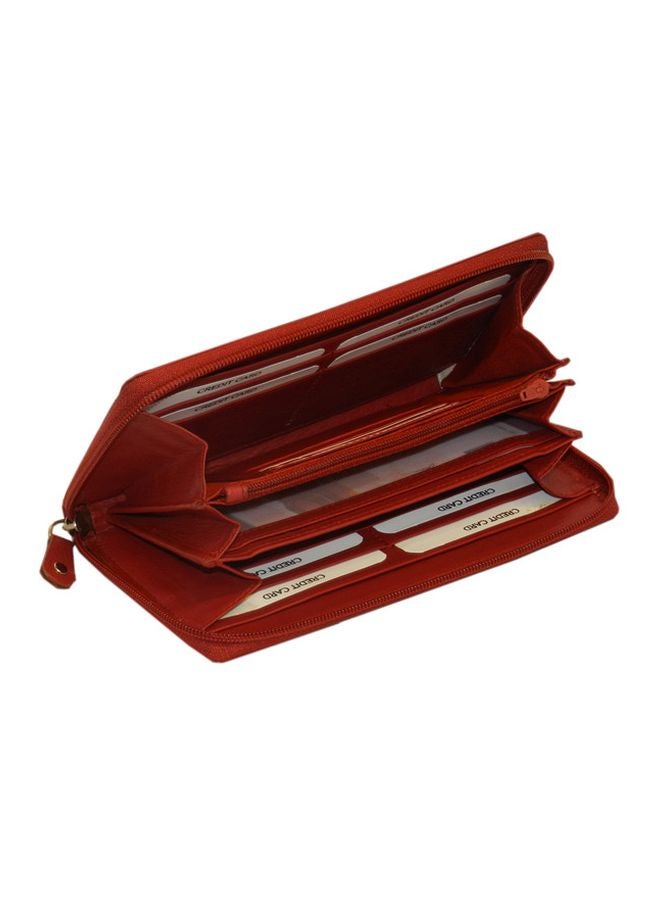 LAVERI LEATHER Leather Designer Wallet Red - Image 3