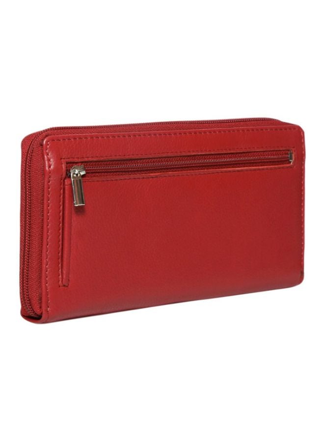 LAVERI LEATHER Leather Designer Wallet Red - Image 2