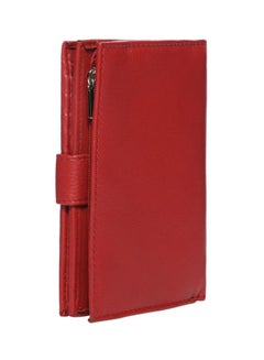 LAVERI LEATHER Mens Bi-Fold Leather Wallet Red  - Image 2