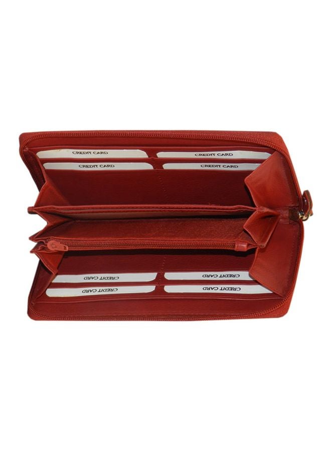 LAVERI LEATHER Leather Designer Wallet Red - Image 5