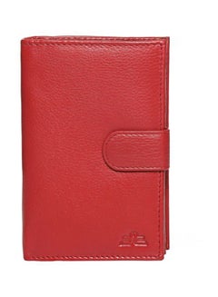 LAVERI LEATHER Mens Bi-Fold Leather Wallet Red  - Image 1