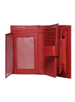 LAVERI LEATHER Mens Bi-Fold Leather Wallet Red  - Image 4
