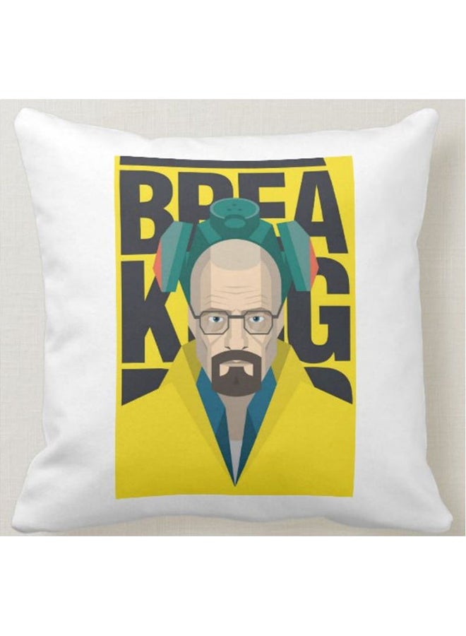 1st Piece Breaking Bad Printed Decorative Pillow White 40x40centimeter - Image 1