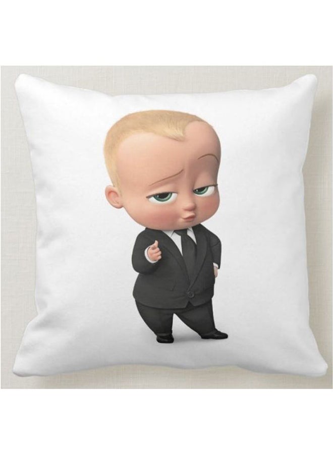 فرست بيس وسادة زينة مطبوع عليها عبارة "Baby Boss" أبيض 40x40Ø³Ù†ØªÙŠÙ…ØªØ±  - Image 1