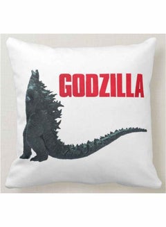 1st Piece Godzilla Printed Decorative Pillow White 40x40cm  - Image 1
