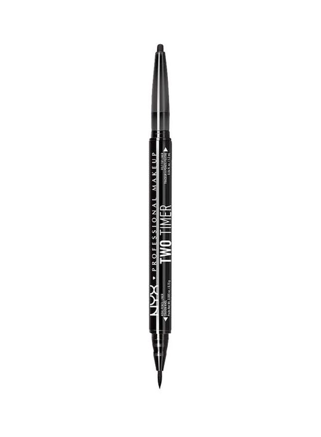 NYX PROFESSIONAL MAKEUP - Two Timer Dual Ended Eyeliner Black - Image 1