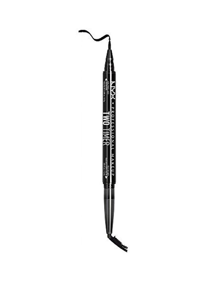 NYX PROFESSIONAL MAKEUP - Two Timer Dual Ended Eyeliner Black - Image 1