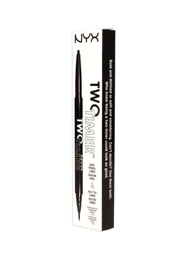 NYX PROFESSIONAL MAKEUP - Two Timer Dual Ended Eyeliner Black - Image 1