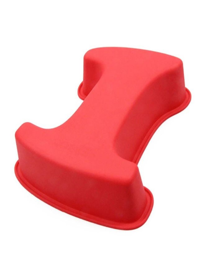 Number 1 Silicone Cake Mould Red 13.3x17.2cm