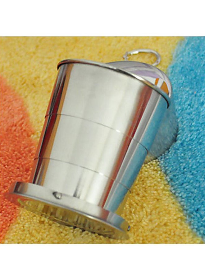 Stainless Steel Folding Collapsible Cup Silver 75ml - Image 2