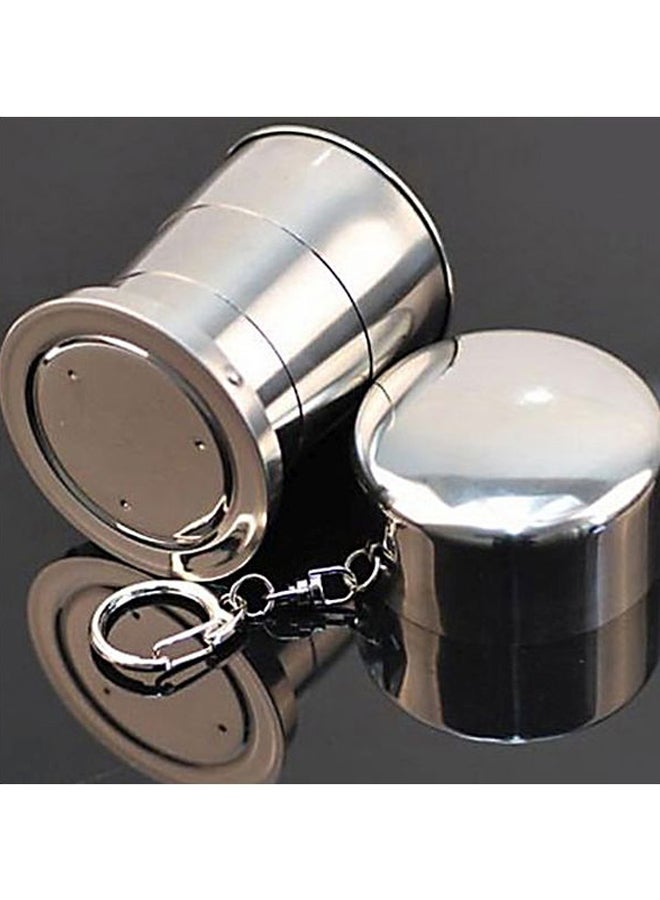 Stainless Steel Folding Collapsible Cup Silver 75ml - Image 3