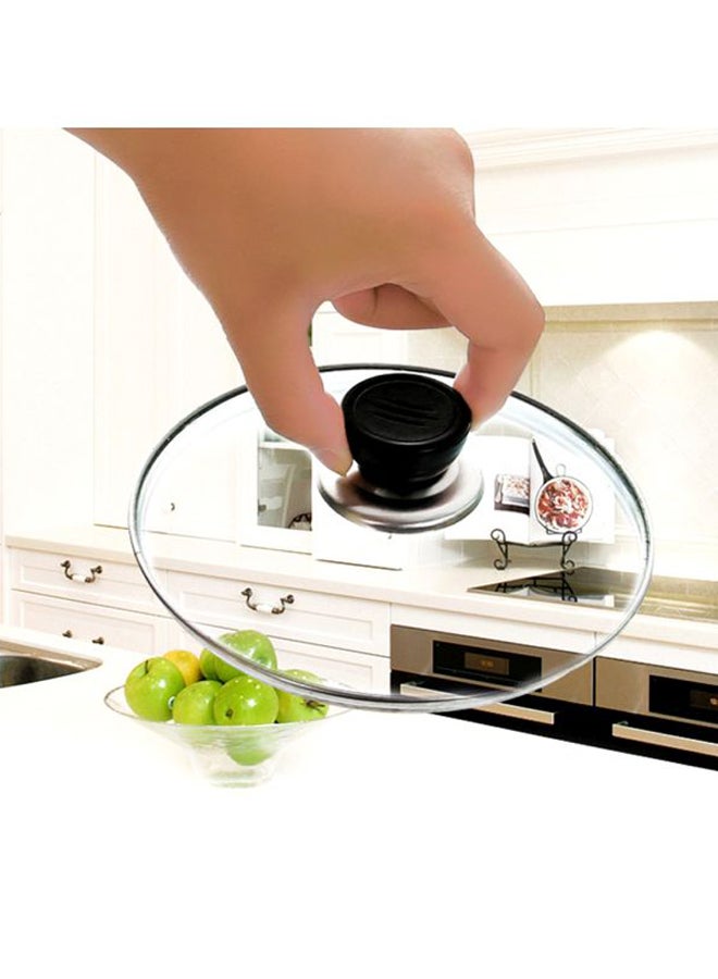 طقم مقابض من الإستانلس ستيل لأغطية الأواني مكون من 5 قطع أسود/ فضي 5x3x4سم - Image 3