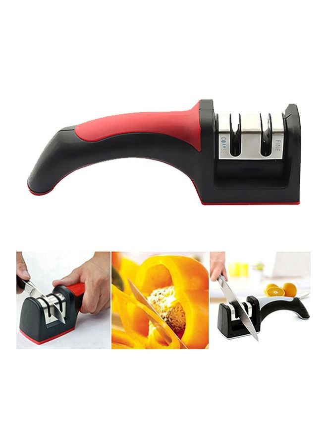 2-Slot Knife Sharpener Black/Red/Silver 20.5x7x6cm - Image 2