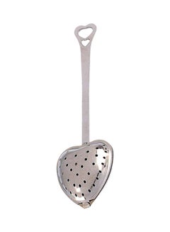 Heart Shaped Spoon Tea Infuser Silver 19x5cm