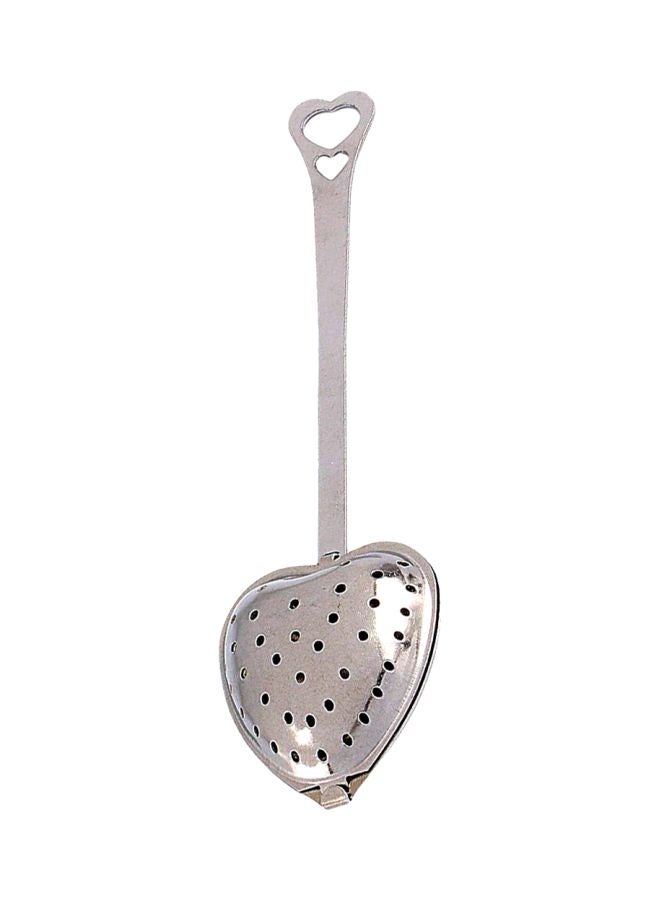 Generic - Heart Shaped Spoon Tea Infuser Silver 19x5cm - Image 1