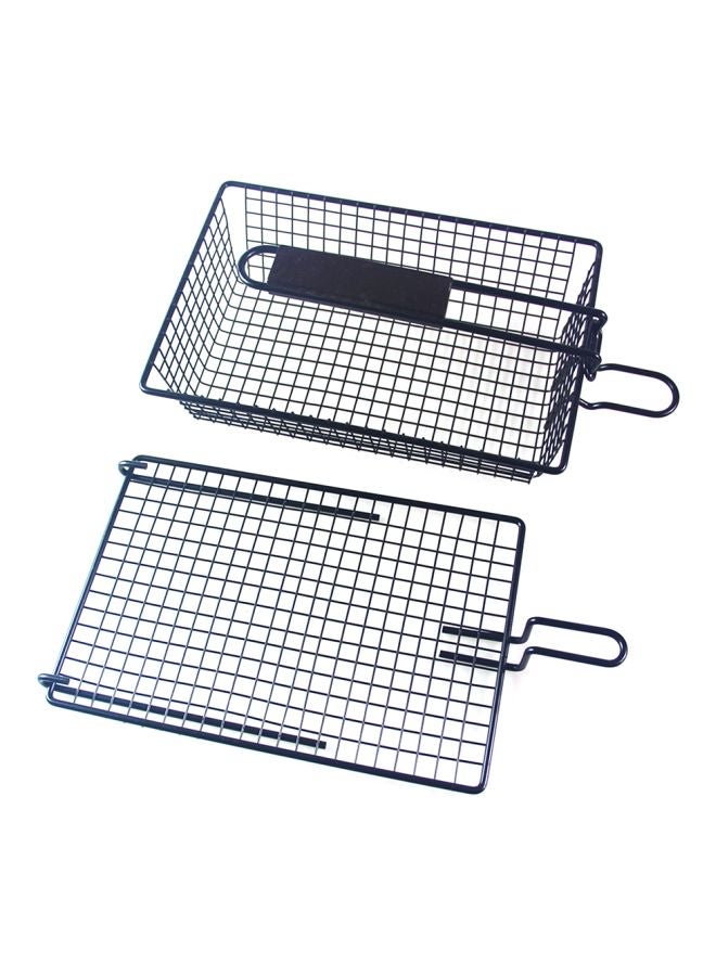 Generic - Non-Stick Grill Basket With Lid Silver - Image 1