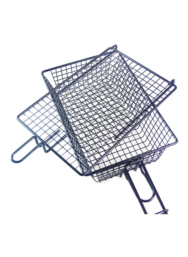 Generic - Non-Stick Grill Basket With Lid Silver - Image 1