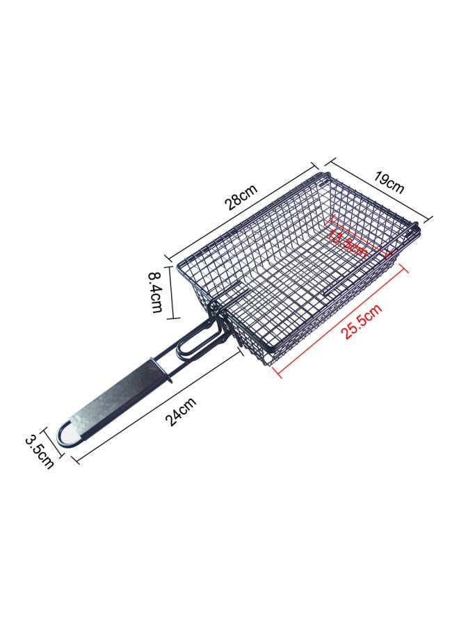 Generic - Non-Stick Grill Basket With Lid Silver - Image 1