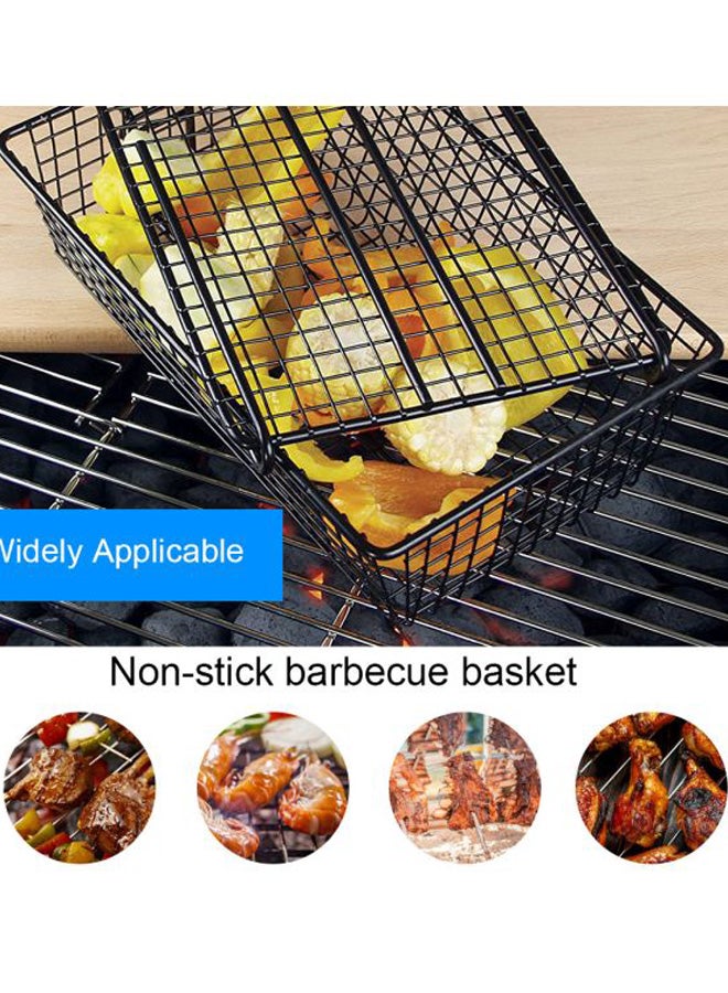 Generic - Non-Stick Grill Basket With Lid Silver - Image 1