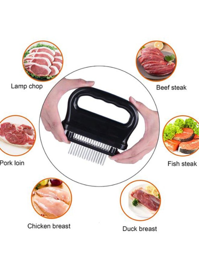 Generic - 48 Needles Meat Tenderizer Black/Silver 16x15cm - Image 1