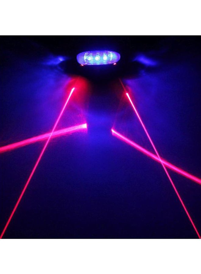 Generic 5-LED Beam Waterproof Cycling Rear Lamp Laser 8x7x3.5cm  - Image 3