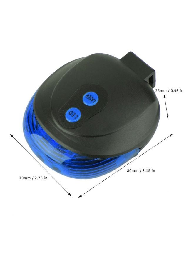 Generic 5-LED Beam Waterproof Cycling Rear Lamp Laser 8x7x3.5cm  - Image 4