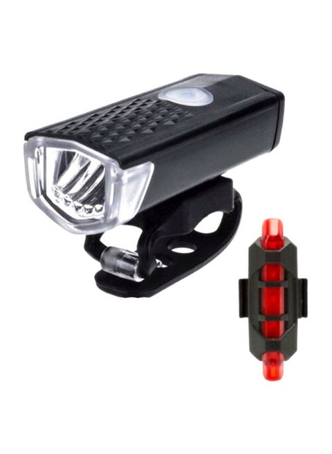 Rechargeable Front Rear Light Safety Cycling Lamp 6.5x2.8x3.5cm