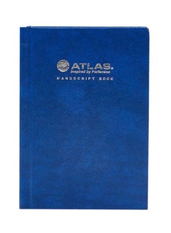 ATLAS A6 Single Line Manuscript Book, 96 Pages Blue  - Image 1