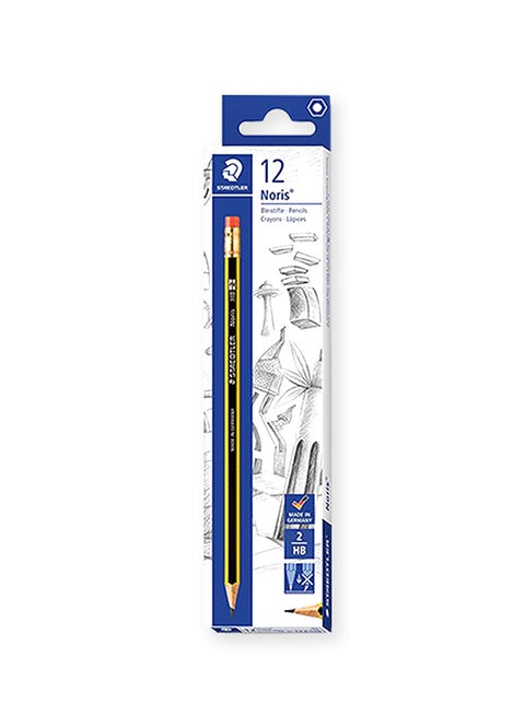 Noris Pencil With Rubber Black/Yellow