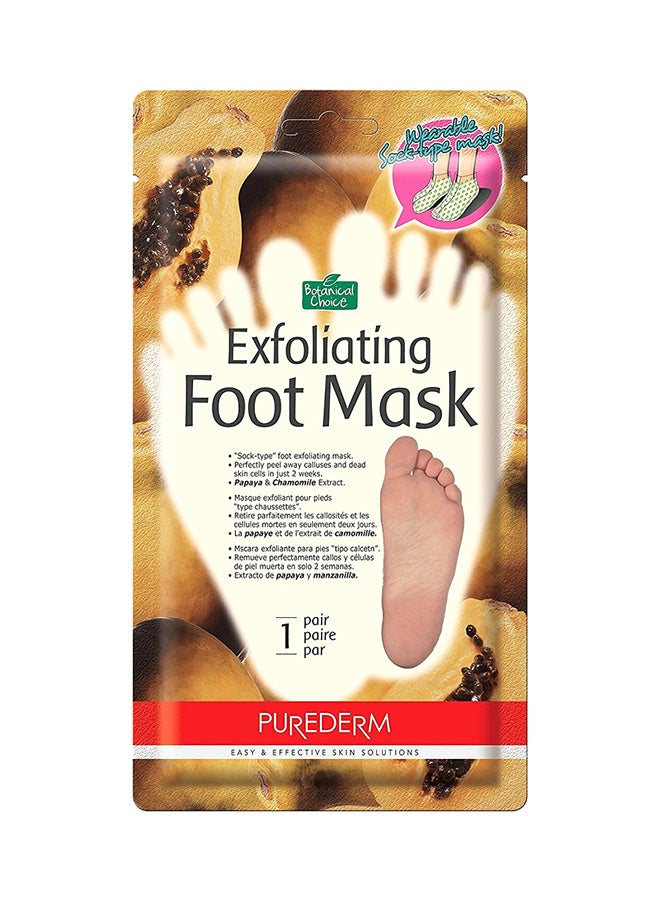Purederm - Botanical Choice Exfoliating Papaya Foot Mask - Image 1