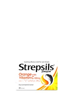 Strepsils 24-Piece Orange With Vitamin C 