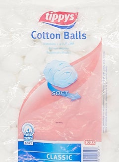 Tippys White Classic 100 Cotton Balls 