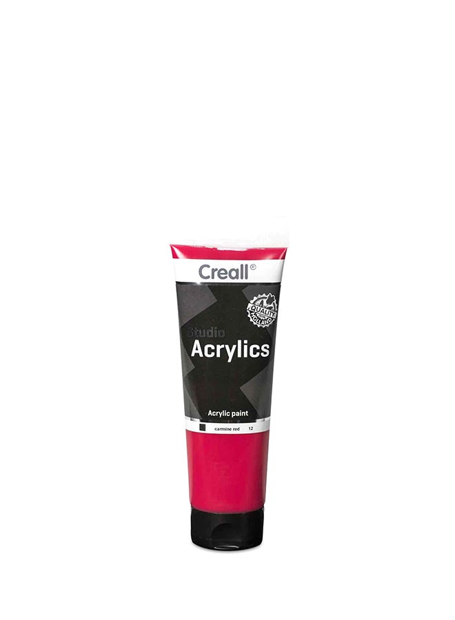 Studio Acrylic High Pigmented Colour Tube 250ml Carmine Red