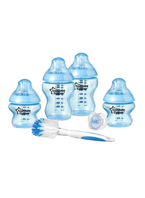 Closer To Nature Exclusive Starter Kit for Newborn Baby, Pack Of 6 - Blue/White/Clear
