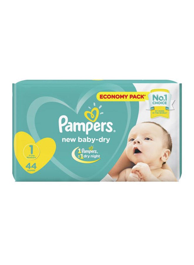Pampers New Baby Dry Diapers, Size 1, 2-5 kg, 88 Count  - Image 1