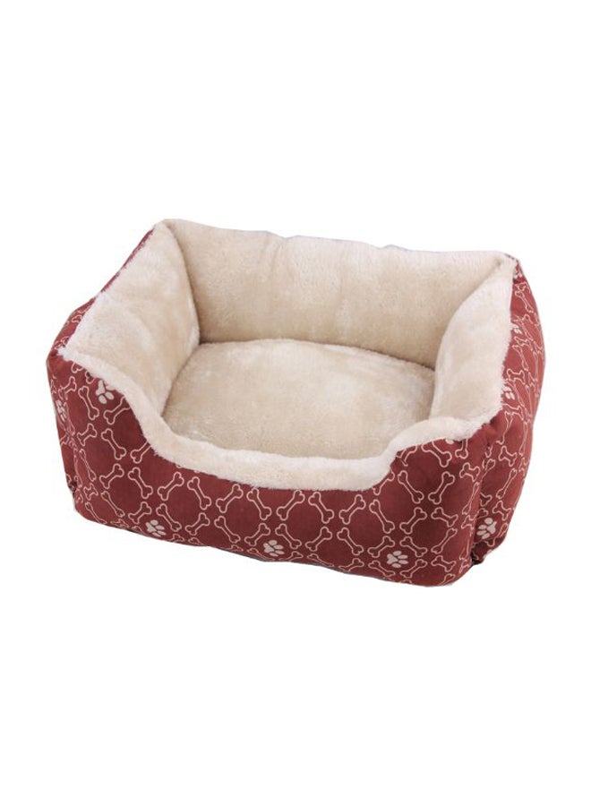 Square Bed For Dog Beige/Red 48x40centimeter - v1602171036/N24933650A_1