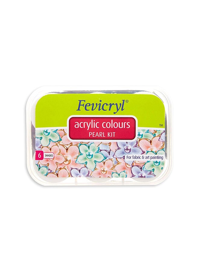 Fevicryl Acrylic Colour Pearl Kit 6x10ml Multicolour