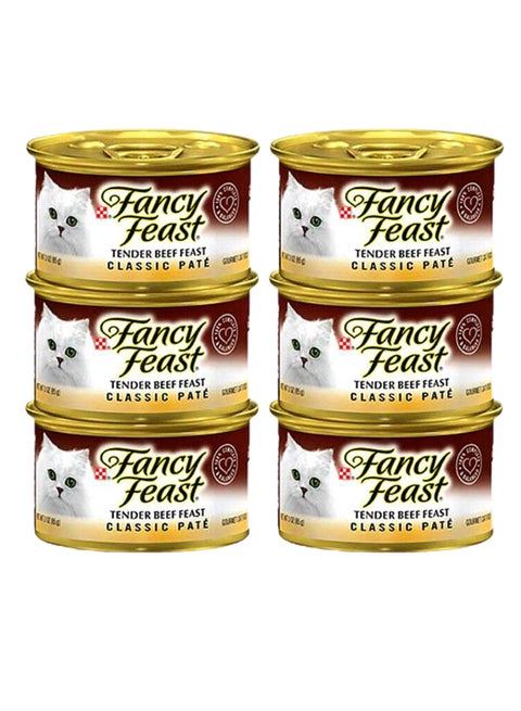 Fancy Feast Grilled Beef Wet Cat Food 6 x 85grams