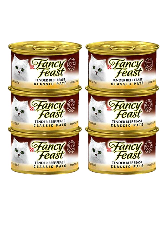 Fancy Feast Grilled Beef Wet Cat Food 6 x 85grams