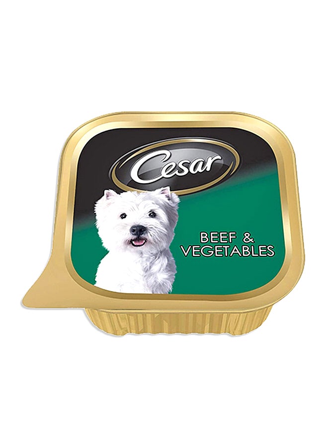 Cesar Beef And Vegetables Wet Dog Food Foil Tray 100grams - Image 1