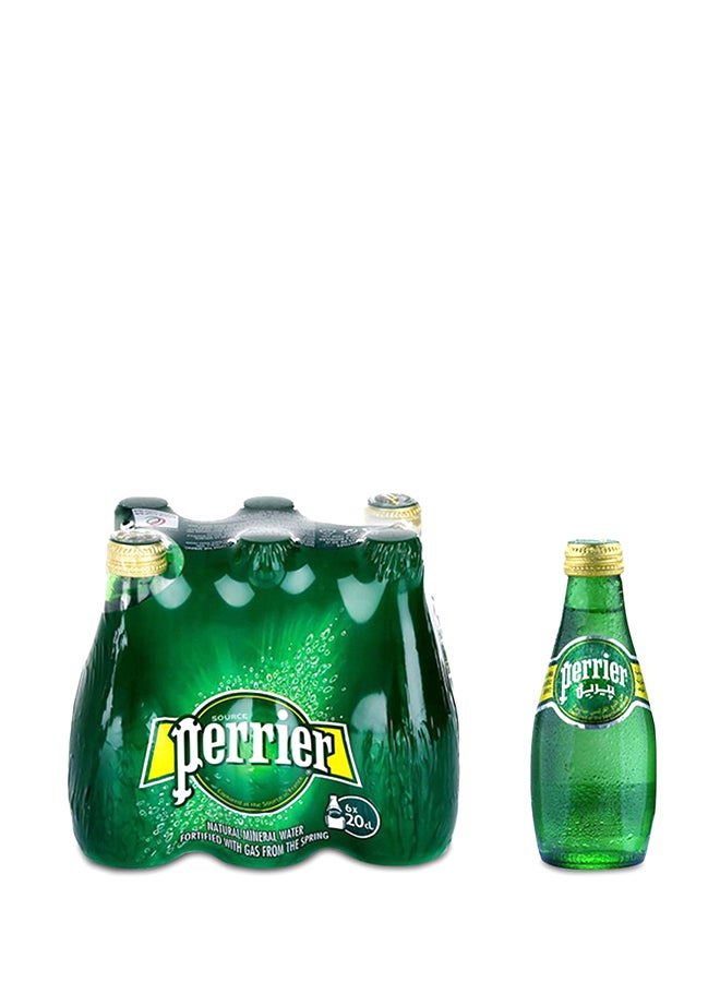 Perrier Carbonated  Natural Mineral Water 200ml Pack of 6 - Image 1