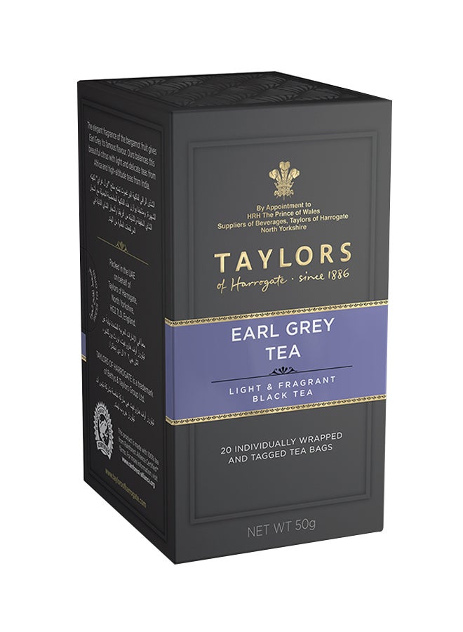 Taylors Of Harrogate Earl Grey, 20 Tea Bags 50grams