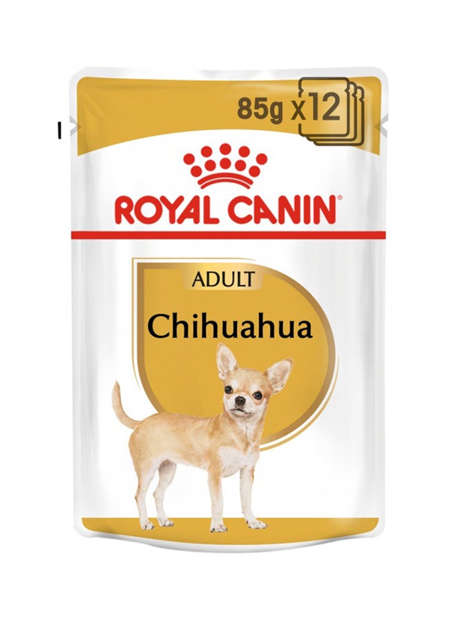 ROYAL CANIN Breed Health Nutrition Chihuahua Adult Wet Food Pouches 85g Pack Of 12  - Image 1