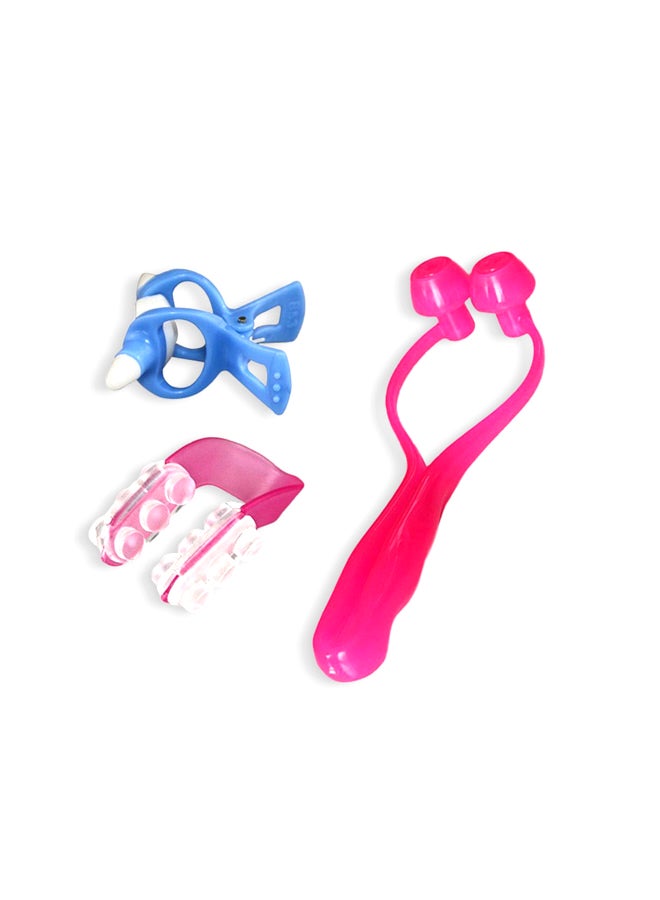 Alexvyan Set Of 3 Nose Shaper Lifting Bridge Straightening Clip Pink/Blue 8X6X2inch - Image 1
