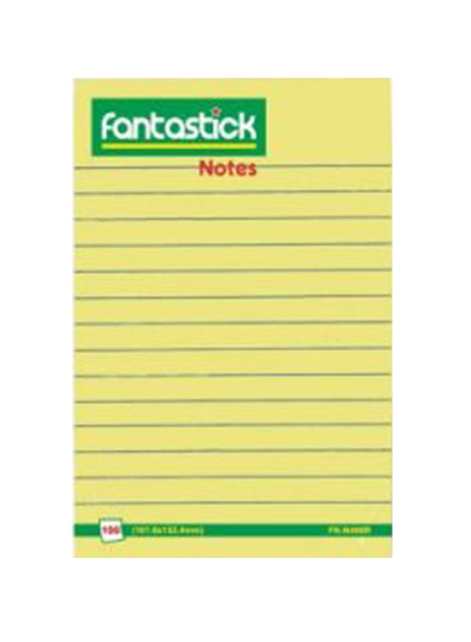 Fantastick Post It Sticky Notes 4x6 Inch Yellow - Image 1