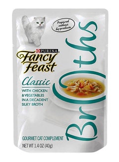 Fancy Feast Broths Chicken And Vegetables In A Decadent Silky Broth 40grams