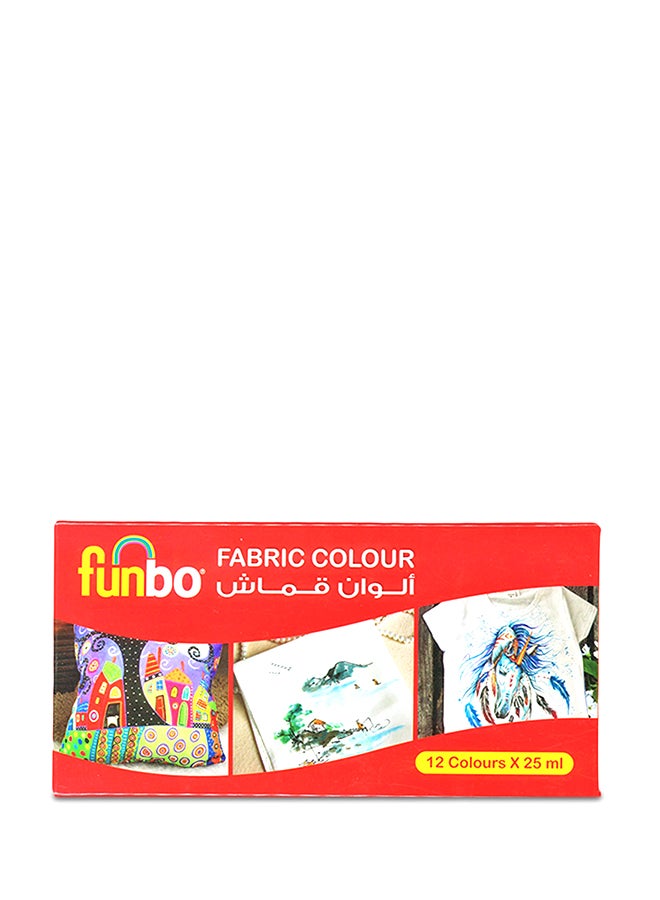 Funbo 12-Piece Acrylic Colour Set 12x25 ml Multicolour - Image 1