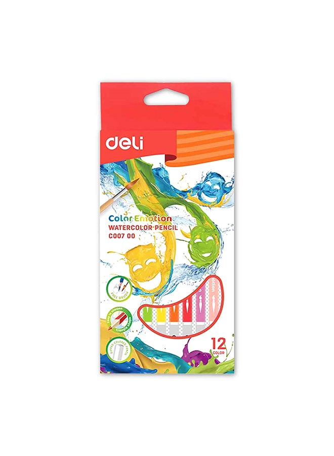 ديلي طقم أقلام مائية للتلوين من 12 قطعة متعدد الألوان - Image 1