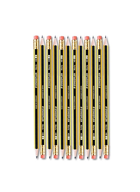 12-Piece HB2 Noris Pencils Yellow/Black
