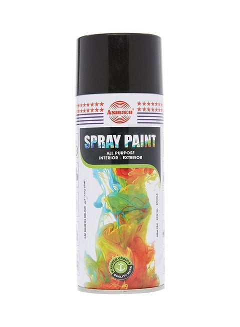 Quick Drying Smooth Finish Premium Quality Durable High-Gloss All-Purpose Spray Paint Black 400ml
